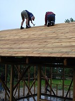 Muldesegler-Vereinsheim: Dacharbeiten